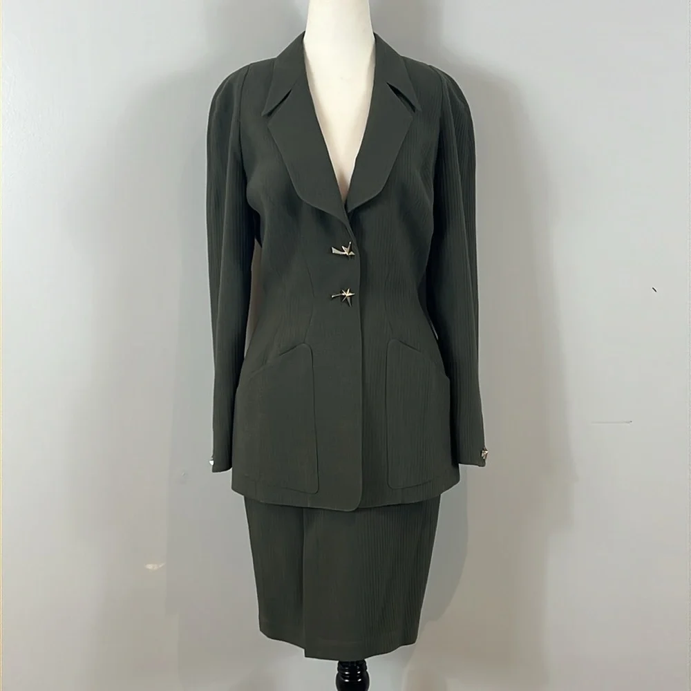 Thierry Mugler Vintage Wool Skirt Suit - Picture 3 of 17